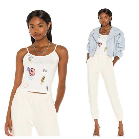 NWT Daydreamer Dreamscape Graphic Print Tank Top L White - Picture 7 of 9